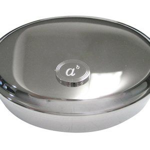 Oval A to The Power of B Oval Trinket Jewelry Box